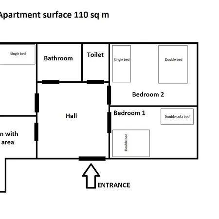 Daire Calm Pedzichow Street *